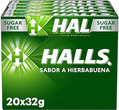 Halls Menta Suave - Caramelo duro - Caja con 20 Sticks de 32 g
