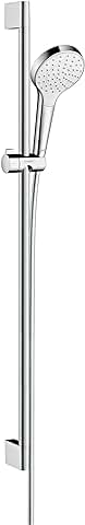 Hansgrohe 26575400 Croma Select S 110 set de Ducha, 0,90m, Ahorro de Agua, Blanco/cromo  