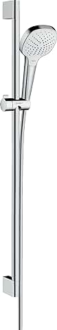 Hansgrohe 26593400 Croma Select E 110 Vario set de Ducha, 0,90m, 3 Tipos de Chorro, Ahorro de Agua, Blanco/cromo  