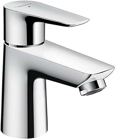Hansgrohe Talis E - Grifo Lavabo de agua Fría sin Desagüe, Grifo Monomando Lavabo 80 mm, Mezclador Monomando Lavabo Ahorro de agua (EcoSmart), Cromo  
