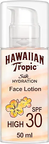 HAWAIIAN Tropic Silk Hydration Air Soft Face Spf 30 - Loción Solar Protectora para el Rostro, Crema Hidratante Facial con Protección, Blanco, Fresh, 50 Mililitros  