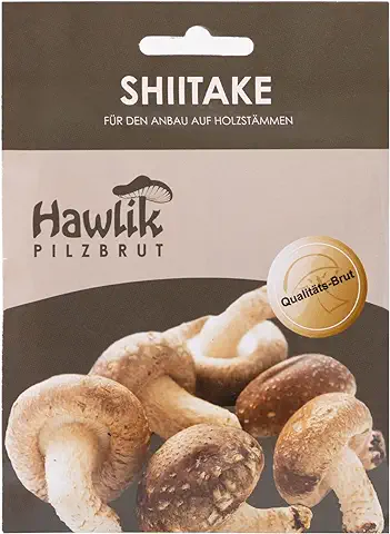 Hawlik Pilzbrut - Cultivar Setas Shiitake en Madera y Troncos - Semillas de Setas Hawlik - Cultivar Setas Frescas Fácilmente - 20 Tacos de Setas con Micelio para Cultivar en Madera  