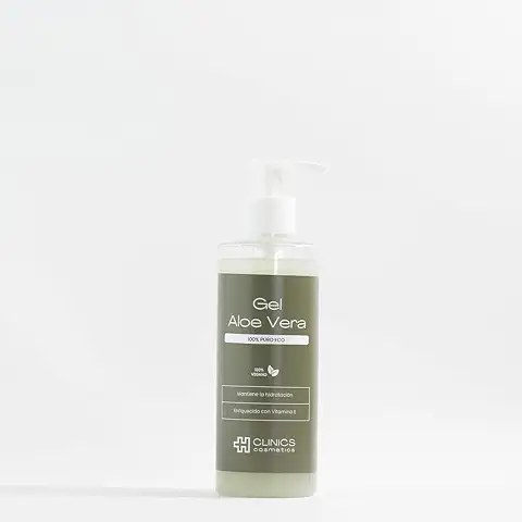 HClinics Cosmetics gel aloe vera con Vitamina E. Gel aloe vera 100% puro Ecológico para el Cuerpo, de Textura Ligera para Hidratar y Regenerar la Piel, 250ml.  