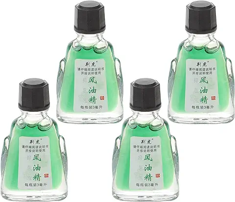 Healvian 4 Uds Bálsamo Esencial Chino Aceite Verde Aceite Chino Alivio de Aceite Medicado Fengyoujing para Viajes de Verano  