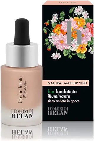 Helan - Base de Maquillaje Ecológica, Iluminadora, Tamaño Mediano, 15 ml  