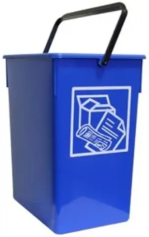 HELGUEFER-Cubo Basura Reciclar 20X28X34 C/Asa azul 15l.  