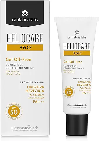 Heliocare 360º Gel Oil-Free SPF 50+ - Crema Solar Facial, Fotoprotector Avanzado, Ligero, Pieles Grasas, Tendencia Acneica, Acabado Mate y Tacto Seco, 50ml  