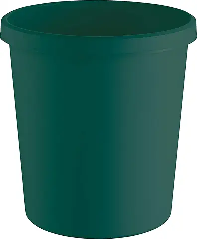 Helit H6405852 The Green German - Papelera de Reciclaje (18 Litros, Plástico Reciclado), Color Verde  