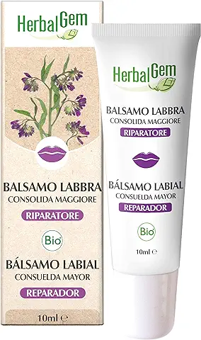 HerbaGem Bálsamo Labial Consuleda Mayor, para Reparar los Labios, Bálsamo no Graso, 100% Natural y Ecológico que Calma Instantáneamente y Nutre en Profundidad, 10 ml  