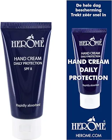 Herome - Crema de Manos Diaria 30ml | Hidratante y Reparadora, con Filtro UVA y UVB, Absorción Inmediata, Protección ante Sequedad, SPF8, con Aroma Floral  