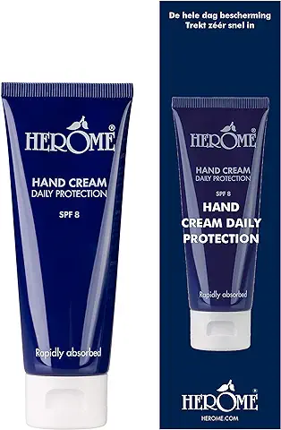 Herome - Crema de Manos Diaria 75ml | Hidratante y Reparadora, con Filtro UVA y UVB, Absorción Inmediata, Protección ante Sequedad, SPF8, con Aroma Floral  