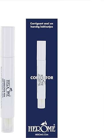 Herome - Lápiz Corrector de Esmalte 3ml | Incluye 3 Recambios, Sin Acetona, Quitaesmalte Preciso e Incoloro de Uñas, Remover, Corrector Pen, Sin Acetona, No Reseca las Uñas  