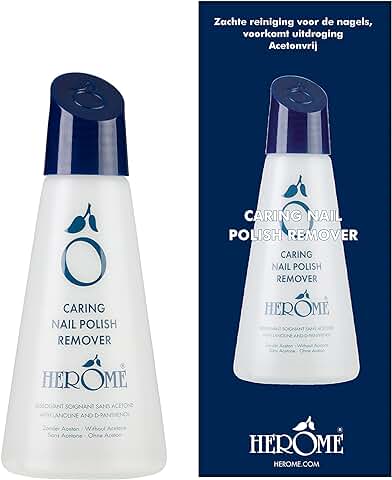 Herome - Quita Esmalte 120ml | Sin Acetona, Apto para Uñas Acrílicas o Semipermanente, NO Reseca las Uñas ni Cutículas, apto Uñas Sensibles, Removedor de Esmalte, Fórmula Hidratante  