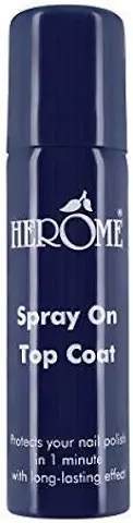 Herome - Spray Secado Ultrarrápido de Uñas 75 ml | Secante de Uñas, Esmalte Seco en 1 Minuto, de Larga Duración, Protege el Esmalte, con Brillo  
