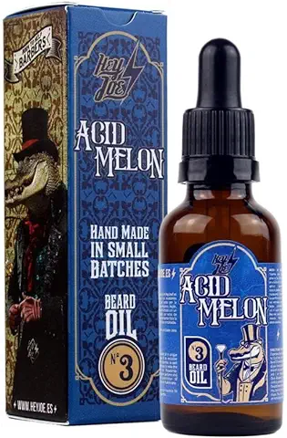 HEY JOE - Beard Oil Nº3 ACID MELON 30ml | Aceite para Barba30ml con ARGÁN, JOJOBA y MACADAMIA. Aroma a MELÓN  