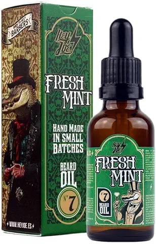 HEY JOE - Beard Oil Nº7 FRESH MINT 30ml | Aceite para Barba 30ml con ARGAN, JOJOBA Y MACADAMIA. Aroma a MENTA Y PINO  