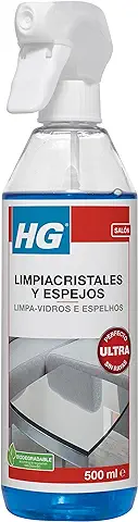 HG 142050106 Spray Limpiador de Cristales sin Rayas, Elimina Eficazmente y Rápidamente la Grasa y la Suciedad de Ventanas y Superficies, 500 ml  