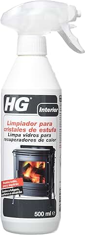 HG Aerosol Limpiador para Cristales de Estufa para Hornos y Chimeneas, Elimina Hollín, Grasa y Alquitrán – 500 ml  