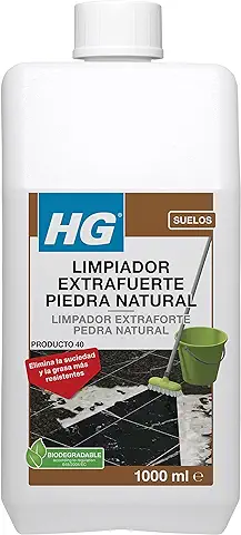 HG Limpiador Extrafuerte Piedra Natural, Abrillantador para Mármol, Terrazo o Granito, Limpia Suelos Extrafuerte que Elimina la Grasa y la Suciedad y Restaura el Brillo de la Piedra Natural, 1 Litro  