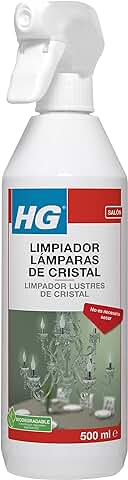 HG Limpiador Lámparas de Cristal, Producto de Limpieza para Accesorios de Iluminación de Cristal y Vidrio, No Daña las Superficies y Disuelve La Suciedad, Producto HG de Limpieza - 500 ml  