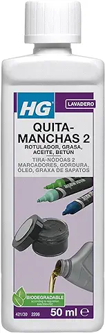 HG Limpiador Manchas de nr. 2 para Rotuladores, Betún y Grasa en Ropa y Textil, 50 ml  