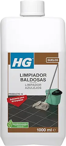 HG Limpiador y Abrillantador de Suelos de Baldozas y Azulejos, Producto 16, Fórmula Altamente Concentrada para Suelos de Cerámica y Piedra Natural, Resultado Impecable - 1L (184100130)  