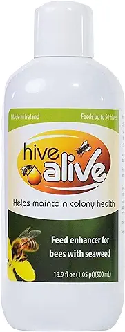 HIVE ALIVE Alimento de Abejas Líquido – Suplemento de Comida de Abejas Natural para Apicultura Ecológica – Alimento para Abejas, Mejora la Salud y la Producción de Miel, Reduce la Mortalidad (500 ml)  