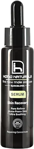 Homo Naturals Serum Facial Hombre Antiedad Pieles Sensibles Cara - Crema Facial Ácido Hialurónico - Crema para y Anti Acné Facial Hombre - Antiedad y Antiacné - Certificado Orgánico - 50 ml  