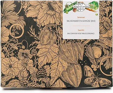 Hortalizas para Jardineras de Balcón (Orgánico)- Set de Regalo de Semillas con 4 Variedades de Plantas Comestibles que se Pueden Cultivar en poco Espacio  