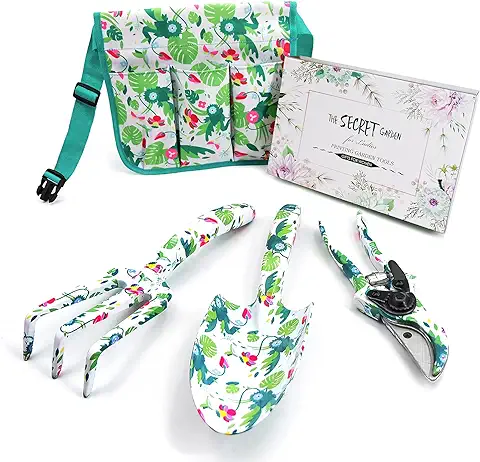 Hortem - Juego de 3 Herramientas de Jardín de Aluminio Floral, kit de Herramientas de Jardinería de alta Resistencia con asas de Diseño Ergonómico, Regalo de Jardín Perfecto para Mujer y Hombre  