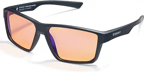 Horus X• Gafas Gaming - Filtro Proteccion Máxima - Anti Luz Azul Pantallas (Video Juegos Consola Ordenador PC) - Accesorio Gamer Esport - Hombre y Mujer | Amber  