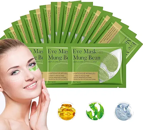 HOUSN 32 PCS Mascara Para Los Ojos, Parches Para Ojos, Parches Ojos con Colágeno y Ácido Hialurónico, Parches para Antiarrugas, Hinchazón Arruga, Anti Edad Mascarilla Ojeras  