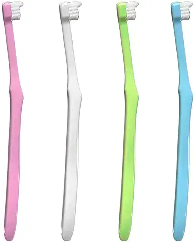 HRASY Cepillo de Dientes Ortodóntico, Cabezal Pequeño, Cepillo de Dientes Pequeño y Compacto para Llaves y Dientes, Limpieza Detallada, 4 Unidades (C-2)  