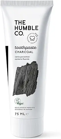 Humble Natural Toothpaste - Pasta de Dientes - with Fluoride- con Flúor - Charcoal - Carbono Activado 3 x 75 ml  