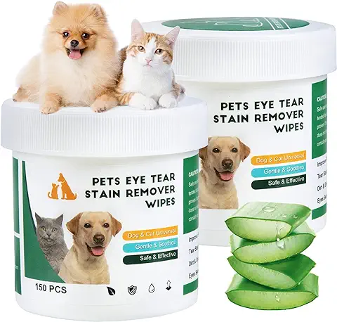Hywean Neds 300 Piezas De Toallitas para Ojos De Perros, Toallitas Ojos Perro por Las Lágrimas De Los Ojos De Las Mascotas  