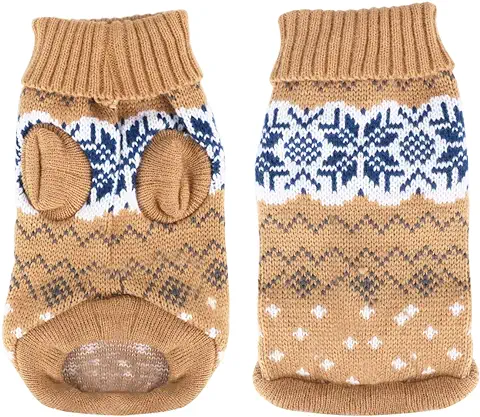 Idepet Suéter para Perros y Mascotas,ropa de Invierno Cálida para Perros y Gatos,cómodo Abrigo para Mascotas,disfraz para Cachorros,jersey para Gatitos,ropa para Perros Pequeños,medianos,grandes,gatos  