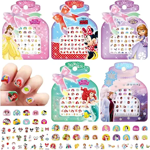 IFHDO Frrozen Pegatinas para Uñas, 25 PCS Frrozen Arte Pegatinas Uñas, Niños Regalos Uñas Calcomanías Autoadhesivas DIY Etiqueta de Uñas para Niños Dibujos Animados Uñas Calcomanías  