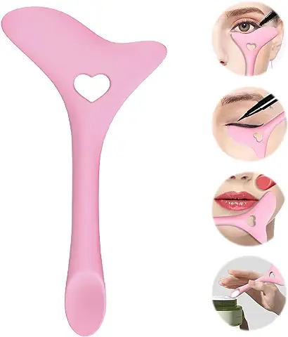 IIOSPKKIO® Plantillas de Delineador de Ojos, Punta de ala, Ayuda Delineador de ojos de Silicona, Lápiz Labial Multifunción, Crema Facial, Herramienta de Delineador  