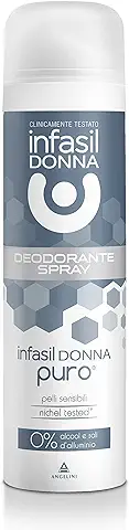 Infasil Desodorante en Spray para Mujer puro para Pieles Sensibles, sin sal de Aluminio y sin Alcohol, Testado, 150 ml  