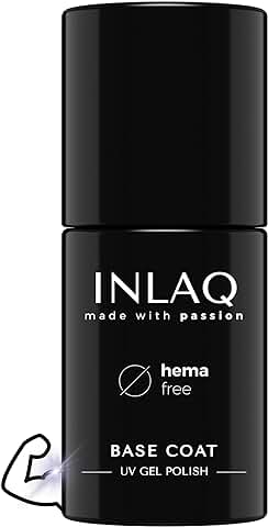 INLAQ® HEMA Free Base Coat 6ml para el Cuidado de las Uñas | Base Gel para Esmalte de Uñas UV - Gel duro para Uñas Base Gel  