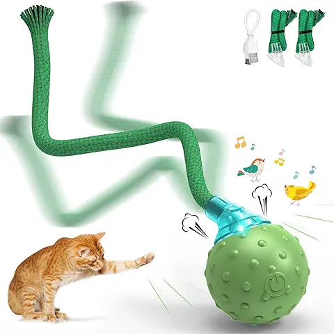 Iokheira Juguetes para Gatos Eléctricos, Juguetes para Gatos Interactivos con Carga USB Juguetes para Gatos Automáticos 3 Modos de Trabajo, Juguetes para Gatos Móviles Irregulares  