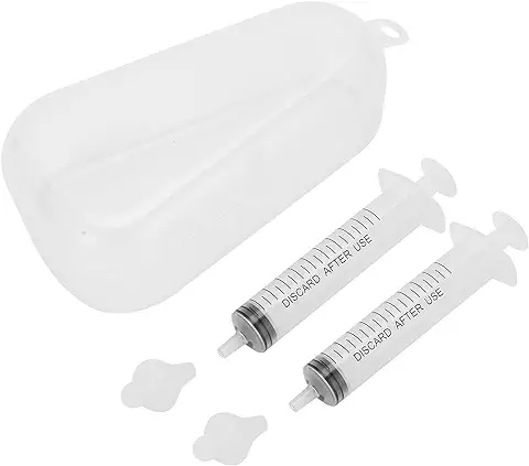 Irrigador Nasal Infantil para Bebés con Jeringas, Limpiador Nasal Seguro de Alta Calidad con Punta de Succión Nasal de Silicona Reutilizable Y Limpiable(2Pcs)  