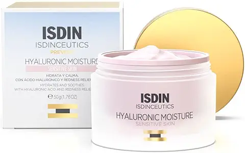 ISDIN Crema Facial Hidratante, Ligera, Con Ácido Hialurónico Para Piel Sensible, Con un 80 por Ciento de Ingredientes de Origen Natural, 50 g (Paquete de 1)  