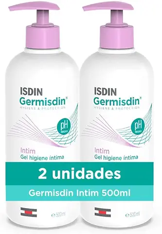 ISDIN Germisdin Intim Higiene Íntima Gel de Higiene Íntima de Uso Diario, Pack de 2 Unidades de 500ml  