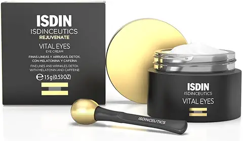 ISDIN Isdinceutics Vital Eyes, Crema Contorno de Ojos Antiarrugas, con Melatonina y Cafeína, 1 x 15 ml  