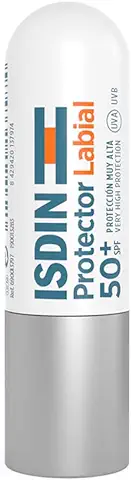 ISDIN Protector Labial Spf 50+, Protector Labial de Muy Alta Protección para Usar en Condiciones Extremas, Blanco, 4 Gramos  