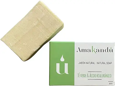 Jabón Bio_Natural_Vegano_Árbol de Té_Ácido Hialuronico_jabon Antiacne_limpiador_combate la Grasa, Manchas y los Granos_jabon para la cara y Cuerpo – Amakandu – Made in Spain  