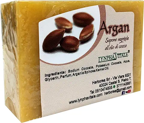 Jabón de Argàn - Jabonería Artesanal - Jabones Elaborados en Frío - No Contienen Colorantes, Conservantes Químicos, Tensioactivos y Parabenos - 100% Natural  