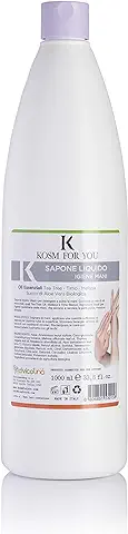 Jabón de Manos Líquido Kosmforyou con Aceites Esenciales, árbol de té y aloe vera Orgánico: Limpia e Hidrata la piel (1000 ml)  