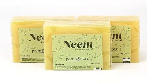 Jabón de Neem 3 Piezas - Método de Elaboración Artesanal en Frío - Aceite de Neem y Aceite de Coco 100% Natural - Receta Tradicional Original  